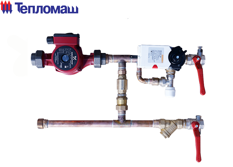 Смесительный узел для завес с водяным источником тепла "Узел 6,3Н" (с насосом)