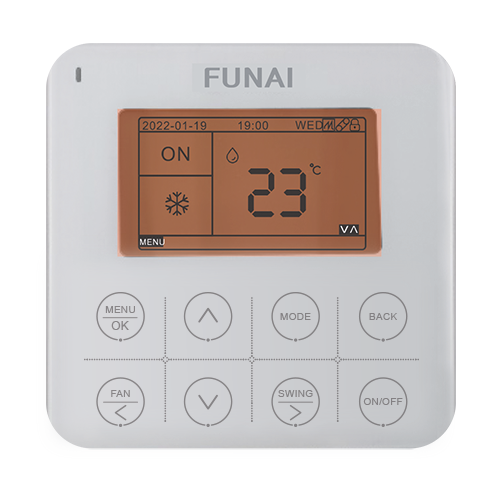 Проводной пульт управления для полупромышленных сплит-систем DRAGON и мульти-сплит систем ORIGAMI KODO RW-02