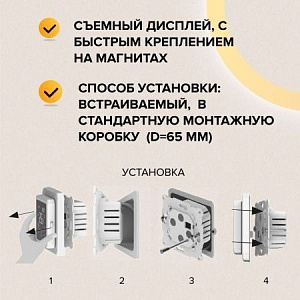 Терморегулятор CALEO С927 Wi-Fi встраиваемый, цифровой, программируемый