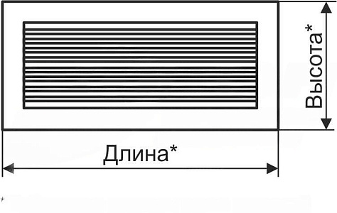 Решетка переточная типа РП 100*150 RAL 9016