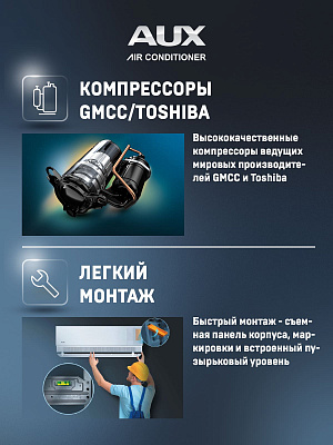 Сплит-система AUX серии Black Art Progressive ASW-H09A4/CС-R2DI Inverter комплект